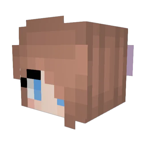 BeautyMinecraft Minecraft avatar head, 3D render