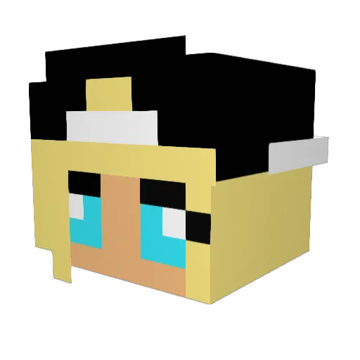BeautyPhoenix Minecraft avatar head, 3D render