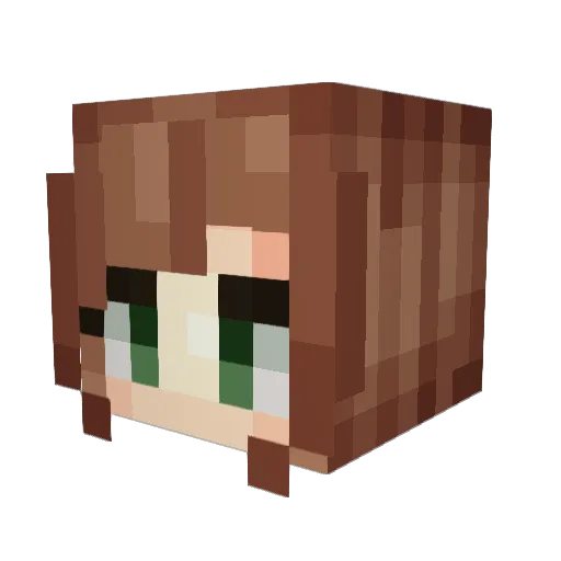 BeautyZebra Minecraft avatar head, 3D render