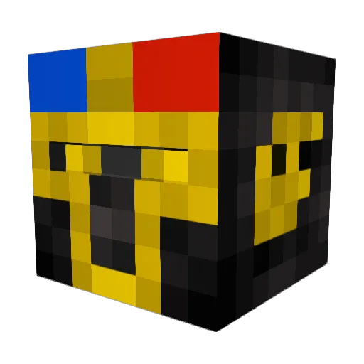 Beautyking Minecraft avatar head, 3D render
