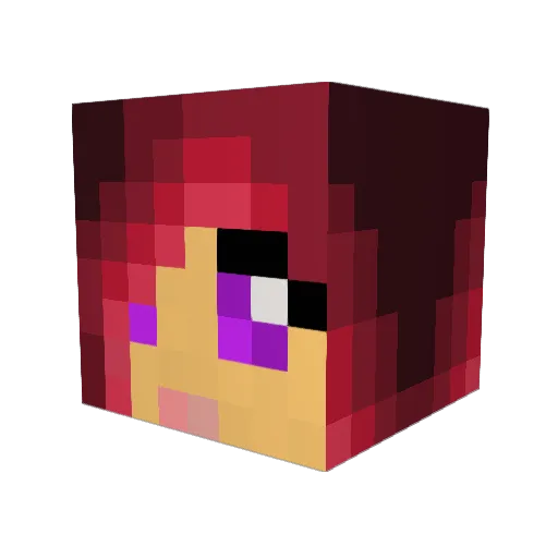 BeautyofRain Minecraft avatar head, 3D render