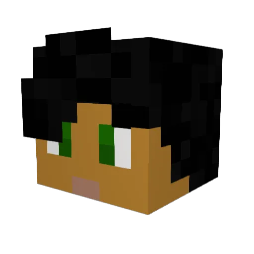 Beauvara Minecraft avatar head, 3D render
