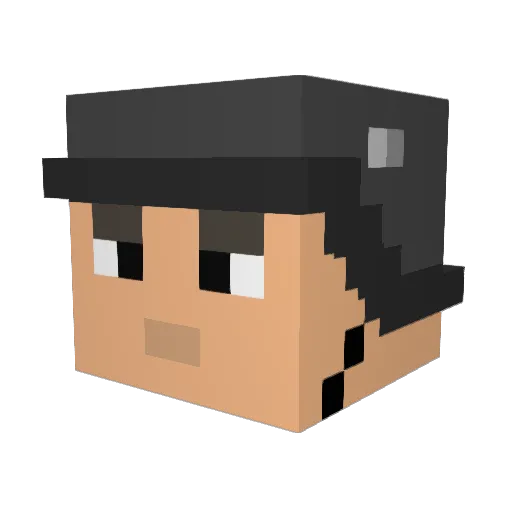 BeavDoGs Minecraft avatar head, 3D render
