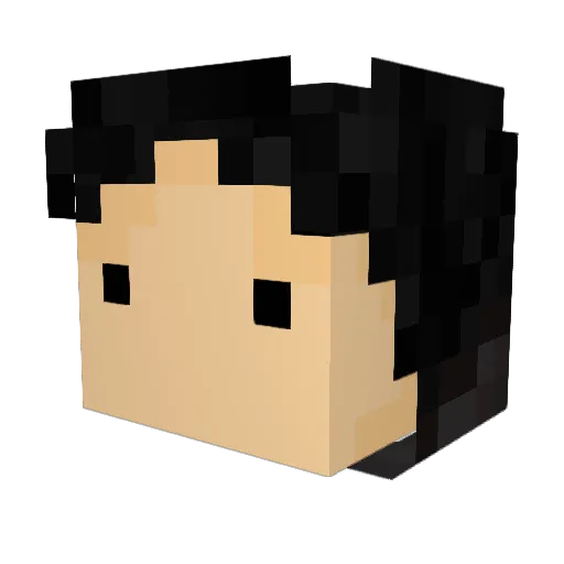 Beave_ Minecraft avatar head, 3D render