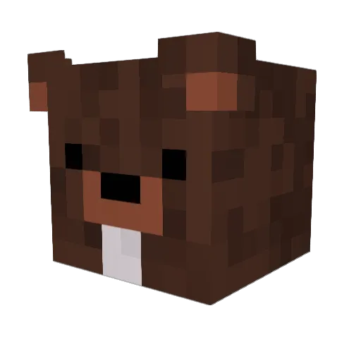 Beaver20120601 Minecraft avatar head, 3D render