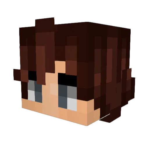 BeaverBr0 Minecraft avatar head, 3D render