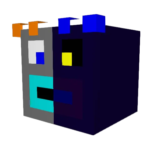 Beavis1 Minecraft avatar head, 3D render