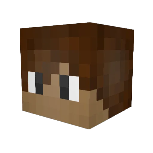 Beazztie Minecraft avatar head, 3D render