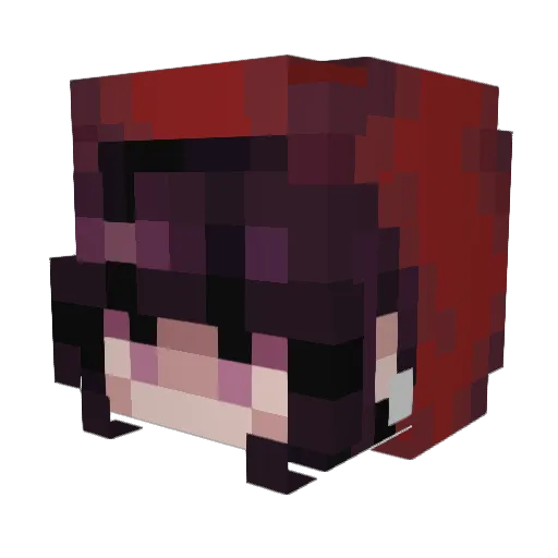 BebaKD Minecraft avatar head, 3D render