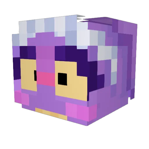 BebanBub Minecraft avatar head, 3D render
