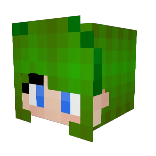 BebeJuJu Minecraft avatar head, 3D render