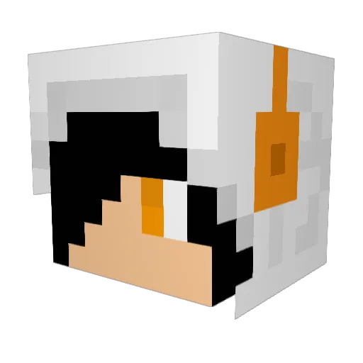 Beberoxxxx Minecraft avatar head, 3D render