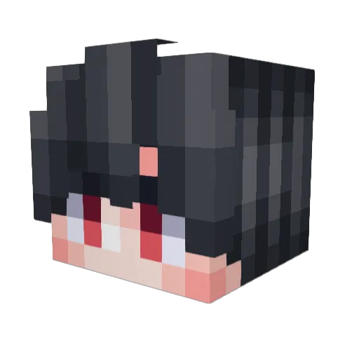 Bebiiu Minecraft avatar head, 3D render