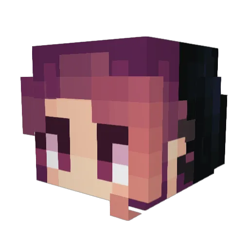 Bebim Minecraft avatar head, 3D render