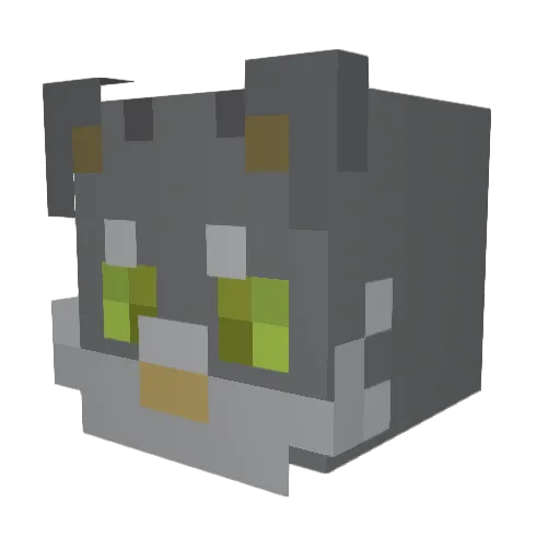 Bebolda Minecraft avatar head, 3D render