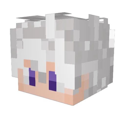 Beboulegoat Minecraft avatar head, 3D render