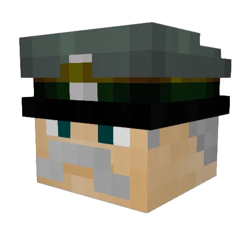 Bebra250122 Minecraft avatar head, 3D render