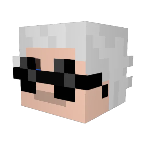 Bebraslav Minecraft avatar head, 3D render