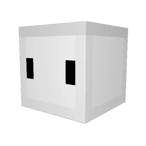 Bebronolog Minecraft avatar head, 3D render