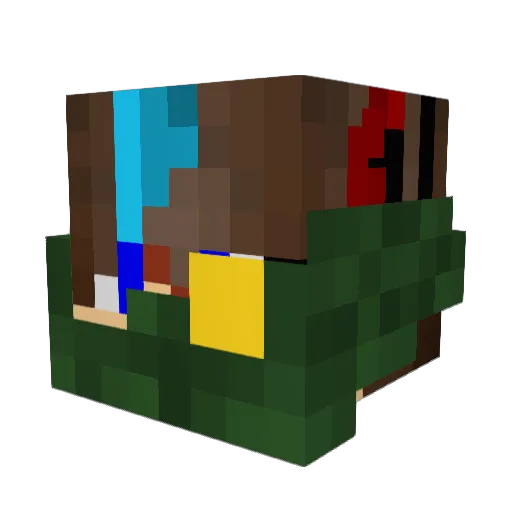 BebsG47 Minecraft avatar head, 3D render