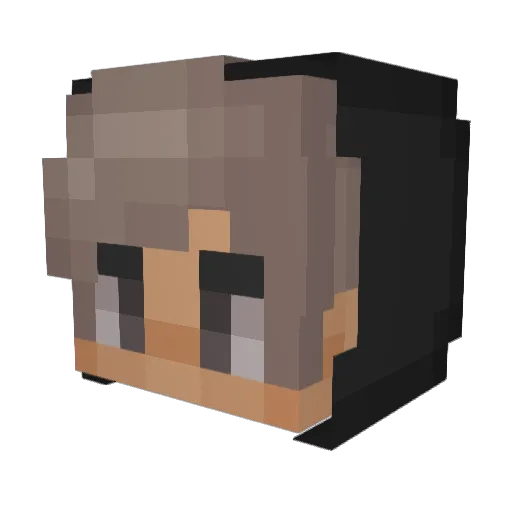 BebsiHolic Minecraft avatar head, 3D render