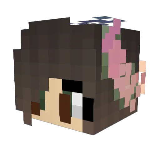 BecBoo888 Minecraft avatar head, 3D render
