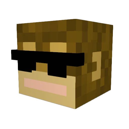 BecaDeAmlo Minecraft avatar head, 3D render