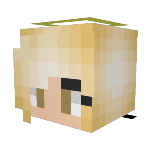 BecauseCandy Minecraft avatar head, 3D render