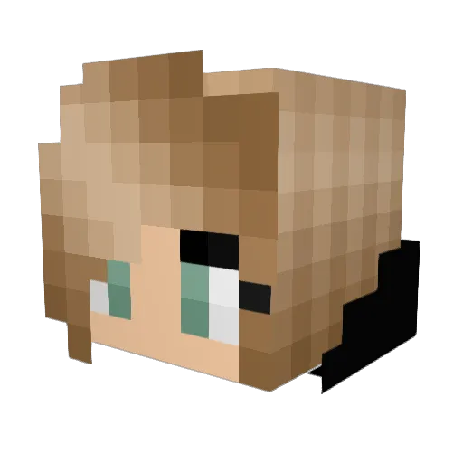 BecauseImBatgirl Minecraft avatar head, 3D render