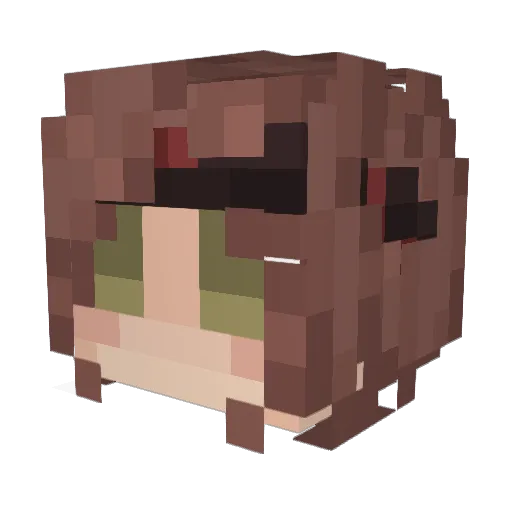 Becca1196 Minecraft avatar head, 3D render