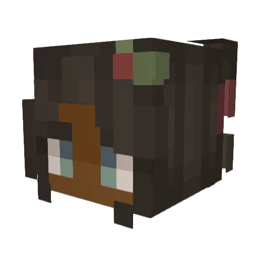 Becca459 Minecraft avatar head, 3D render