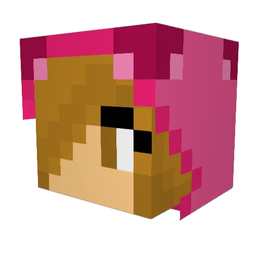 Becca802 Minecraft avatar head, 3D render