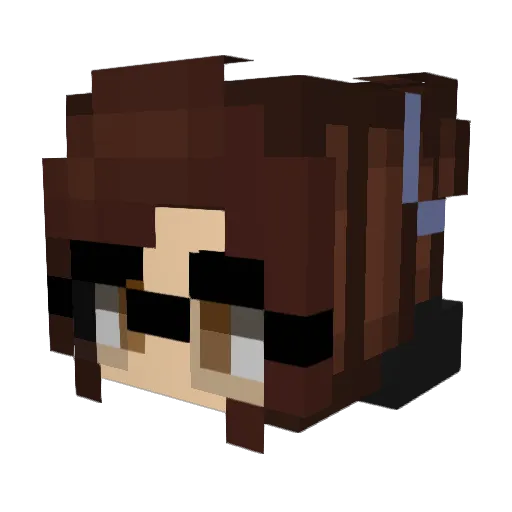 Becca818 Minecraft avatar head, 3D render