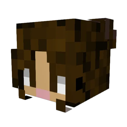 BeccaBear Minecraft avatar head, 3D render