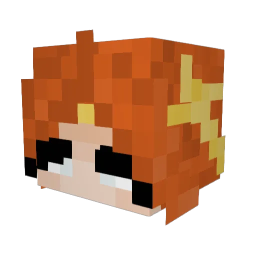 BeccaEnvy Minecraft avatar head, 3D render