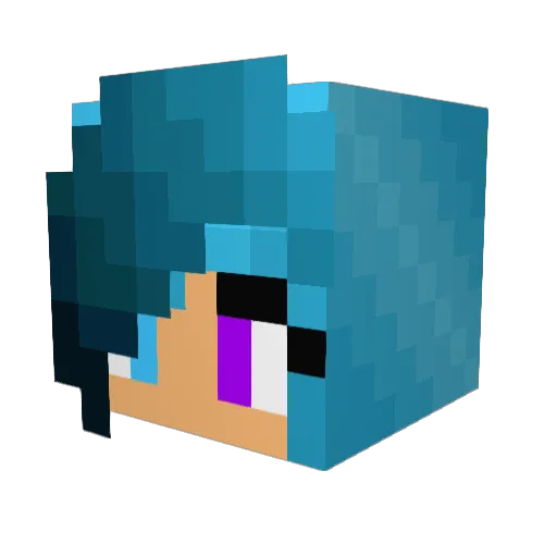BeccaKool84 Minecraft avatar head, 3D render