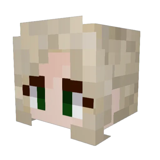 Beccabish420 Minecraft avatar head, 3D render