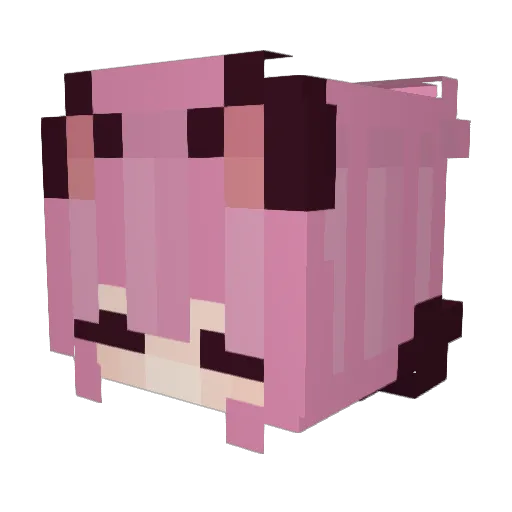 Beccadex Minecraft avatar head, 3D render