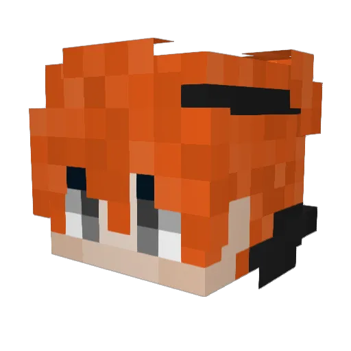 Beccro09 Minecraft avatar head, 3D render