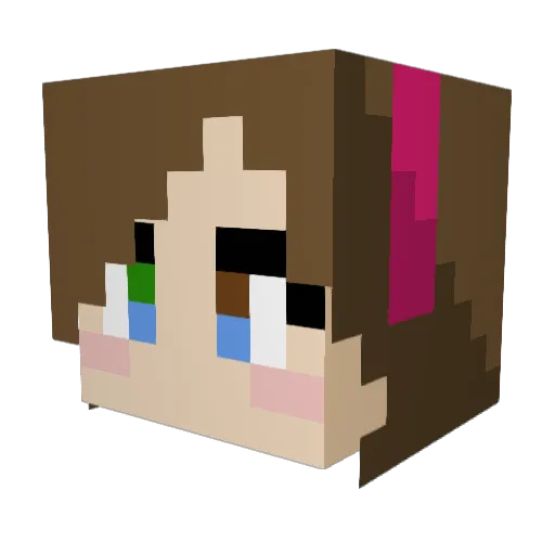 Beccy_Moon Minecraft avatar head, 3D render