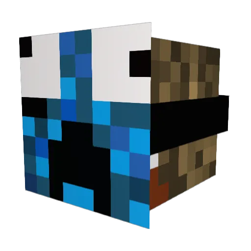 BecherBoss Minecraft avatar head, 3D render