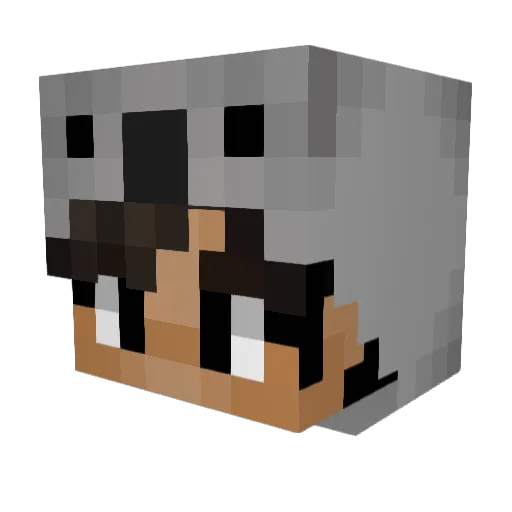 BechermitSaft Minecraft avatar head, 3D render