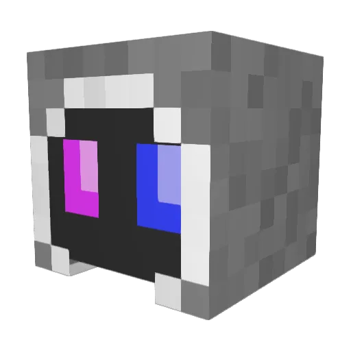 Beck_Areti_Crazy Minecraft avatar head, 3D render