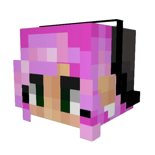 Beckari Minecraft avatar head, 3D render