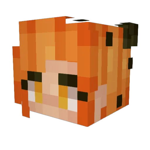 Beckeebee Minecraft avatar head, 3D render