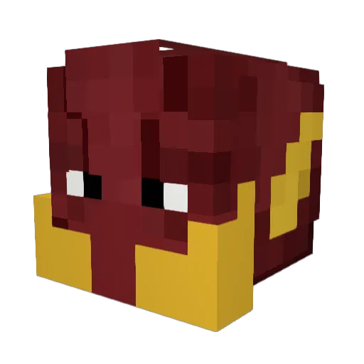 BeckerBuddy Minecraft avatar head, 3D render