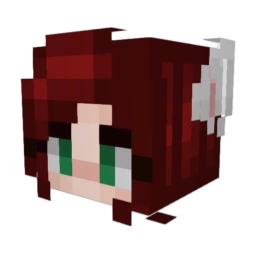 Becki2221 Minecraft avatar head, 3D render