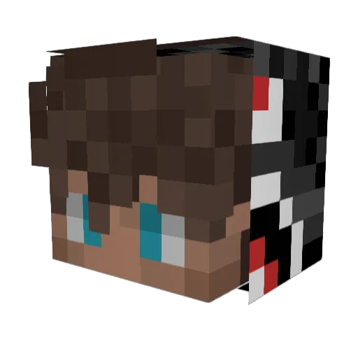 Becklzzz_ Minecraft avatar head, 3D render