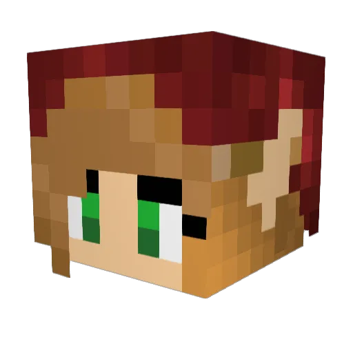 Beckobus Minecraft avatar head, 3D render