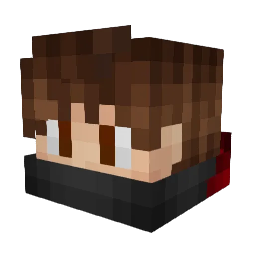 Beckos Minecraft avatar head, 3D render